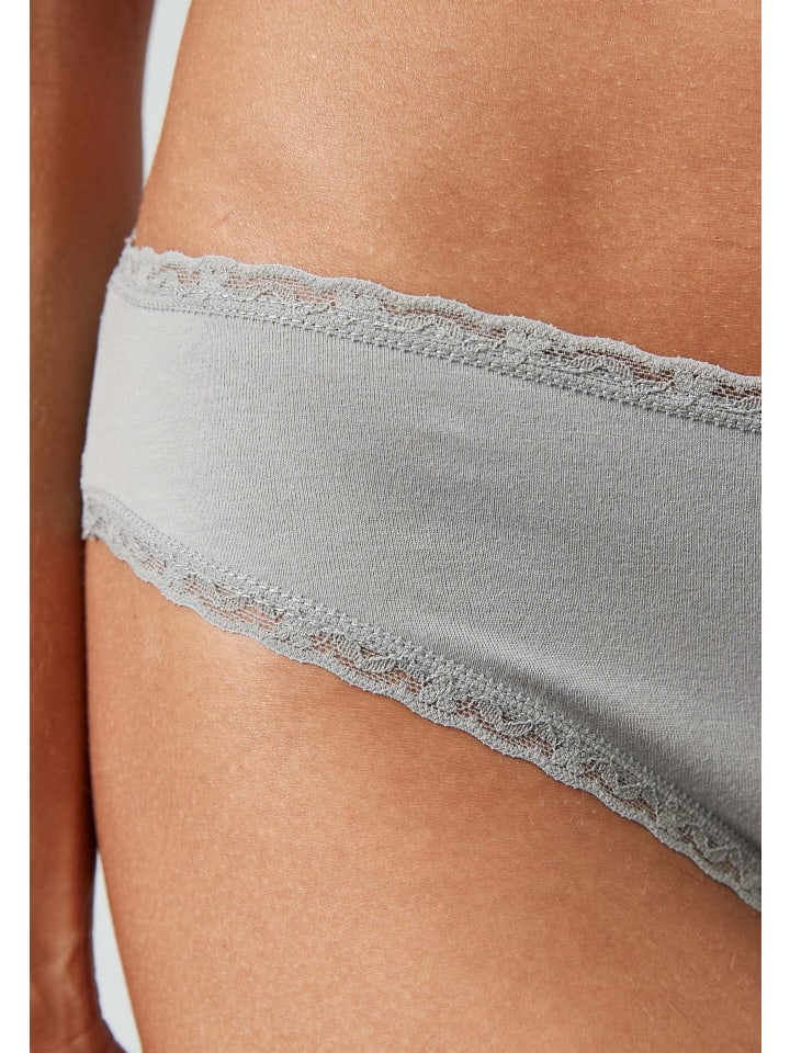 SNOCKS Brazilian Slips mit Spitze aus Bio-Baumwolle 3 Stück in Mix (Apricot/Grün/Schwarz) günstig kaufen