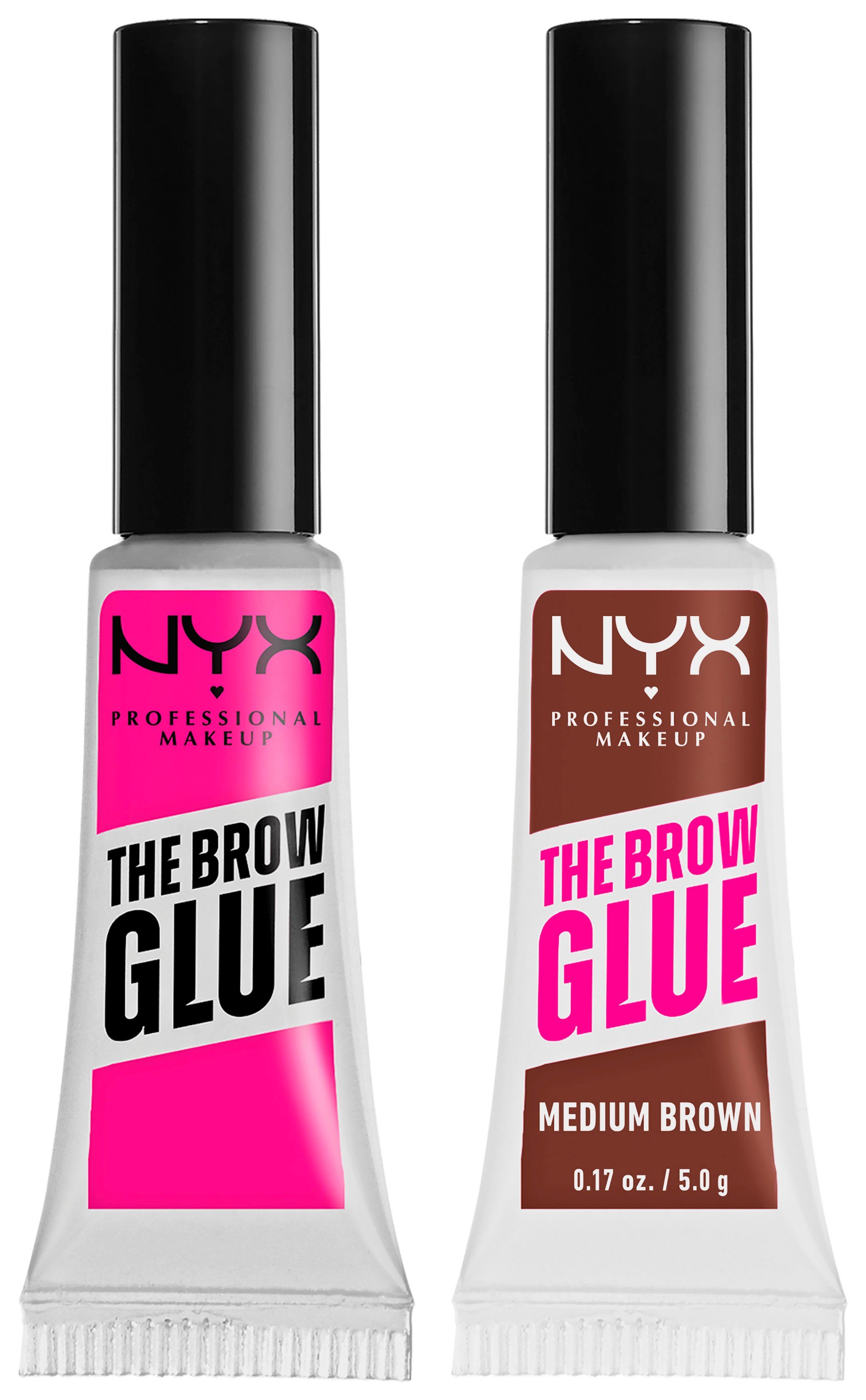 NYX Kosmetik-Set NYX Professional Makeup Brow Glue Stick Duo, Textur Gel, Finish deckend