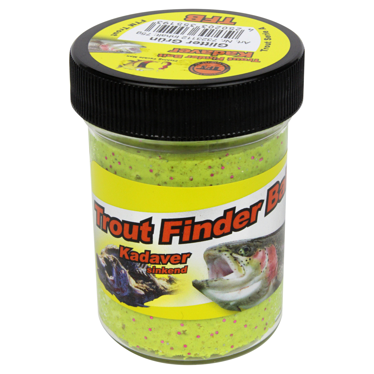 FTM Forellenteig Trout Finder sinkend (Kadaver, Grün)
