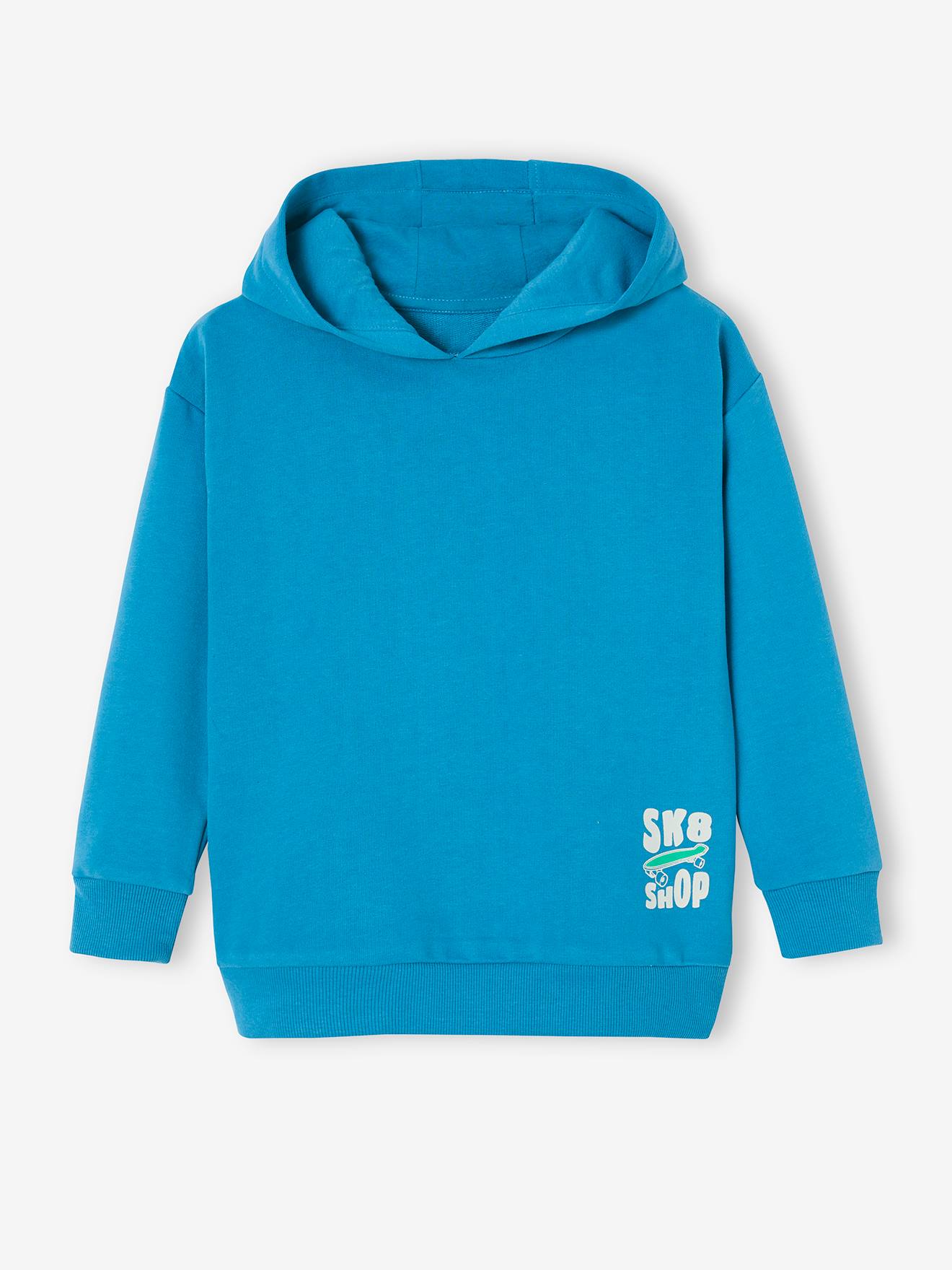 Vertbaudet Jungen Kapuzensweatshirt - hellblau+hellgrau