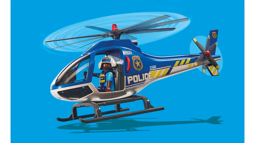 PLAYMOBIL 70569 - City Action - Polizei-Hubschrauber: Fallschirm-Verfolgung