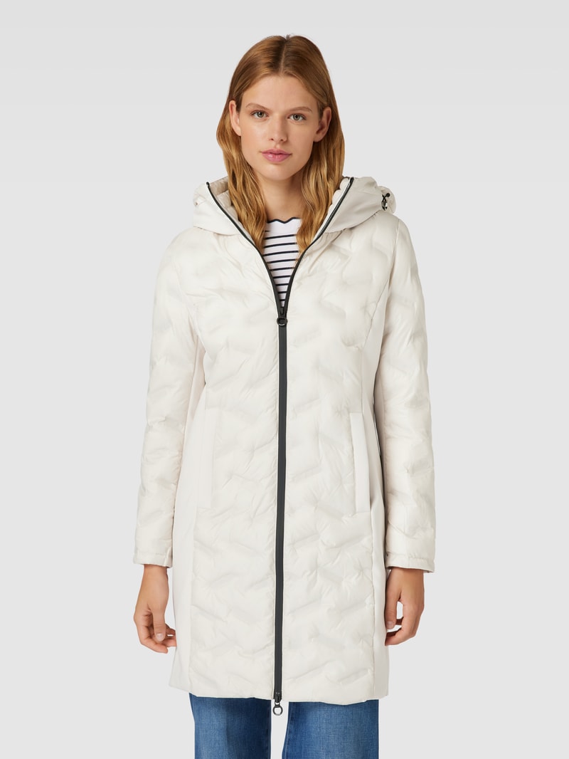 Hybridjacke mit Prägungen in offwhite