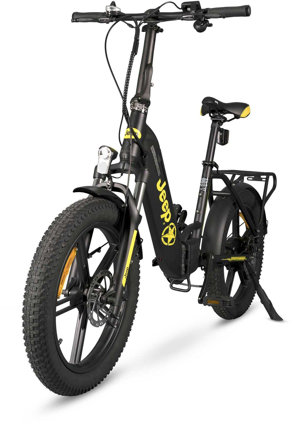 Jeep E-Bikes E-Bike FR 7000, 7 Gang, Kettenschaltung, Heckmotor, (mit Akku-Ladegerät)