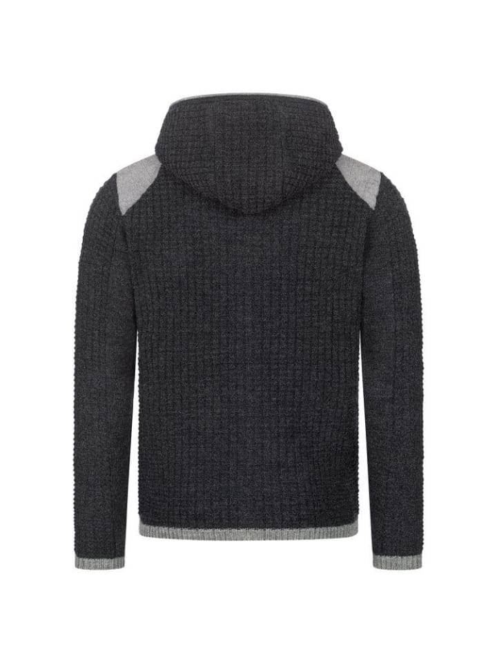 Nübler Trachtenstrickjacke Langarm Hugo in Anthrazit günstig kaufen