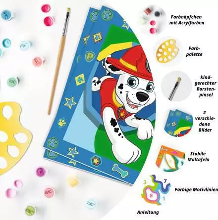 CreArt Paw Patrol - Malen nach Zahlen für Kinder ab 5 Jahren