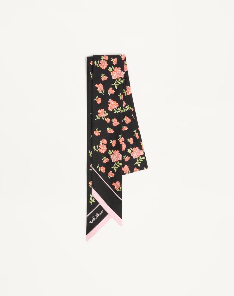 Zijden sjaal/bandeau met koriandermotief