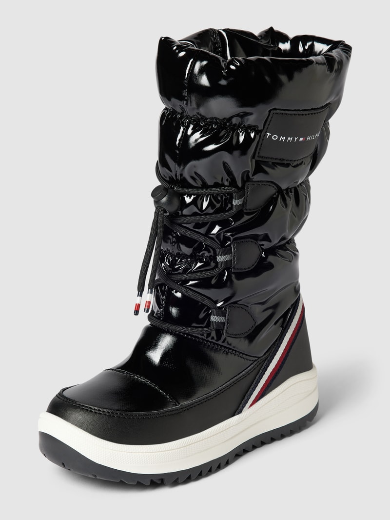 Boots mit Zugverschluss in schwarz