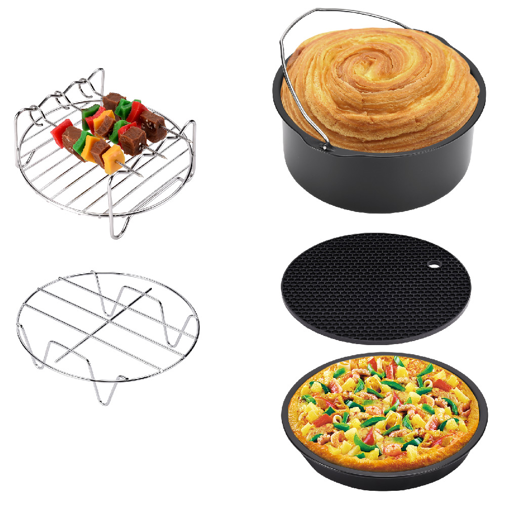 DEUBA Fritteuse Zubehör 8 tlg 17-18cm schwarz / silber