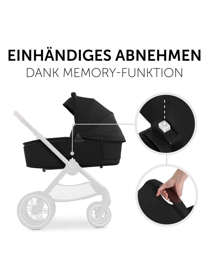Hauck Faltbare Babywanne (Carrycot) für Walk N Care Kinderwagen in schwarz günstig kaufen onesize