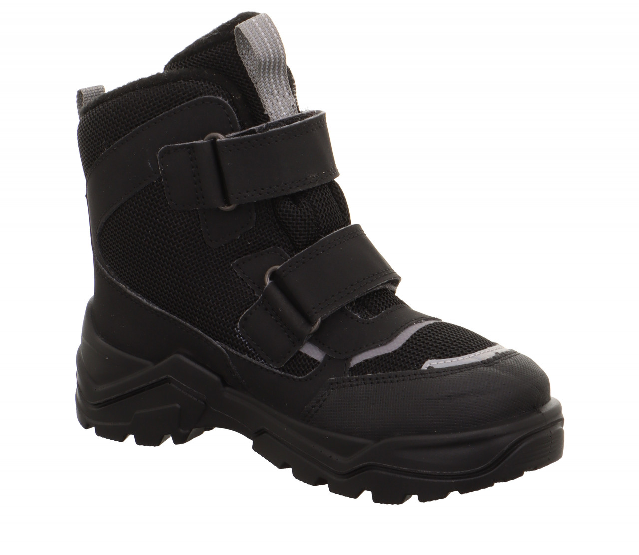 SNOW MAX - Schwarz/Hellgrau Boots mit Klettverschluss
