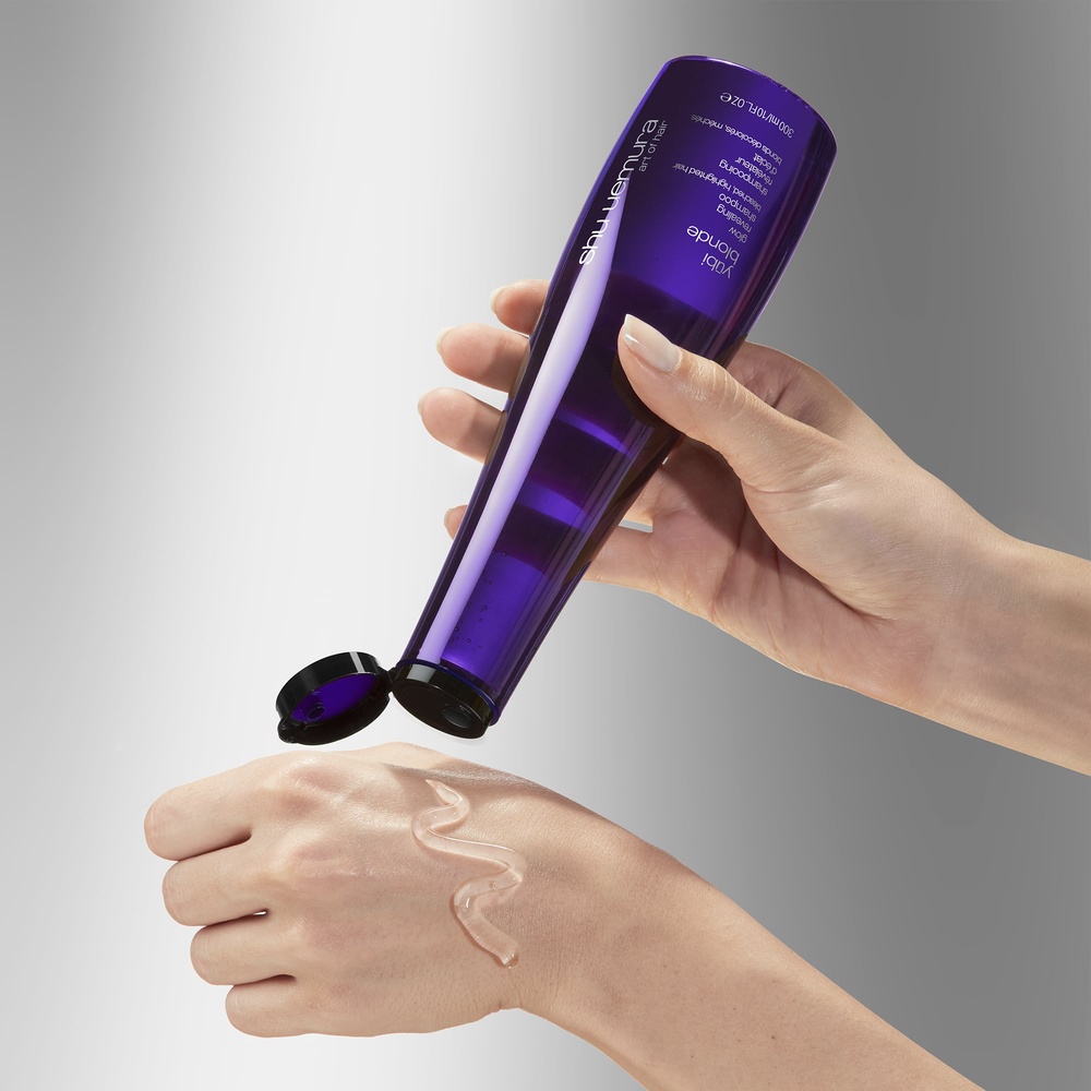 shu uemura art of hair yubi blonde shampooing révélateur d’éclat shampooing