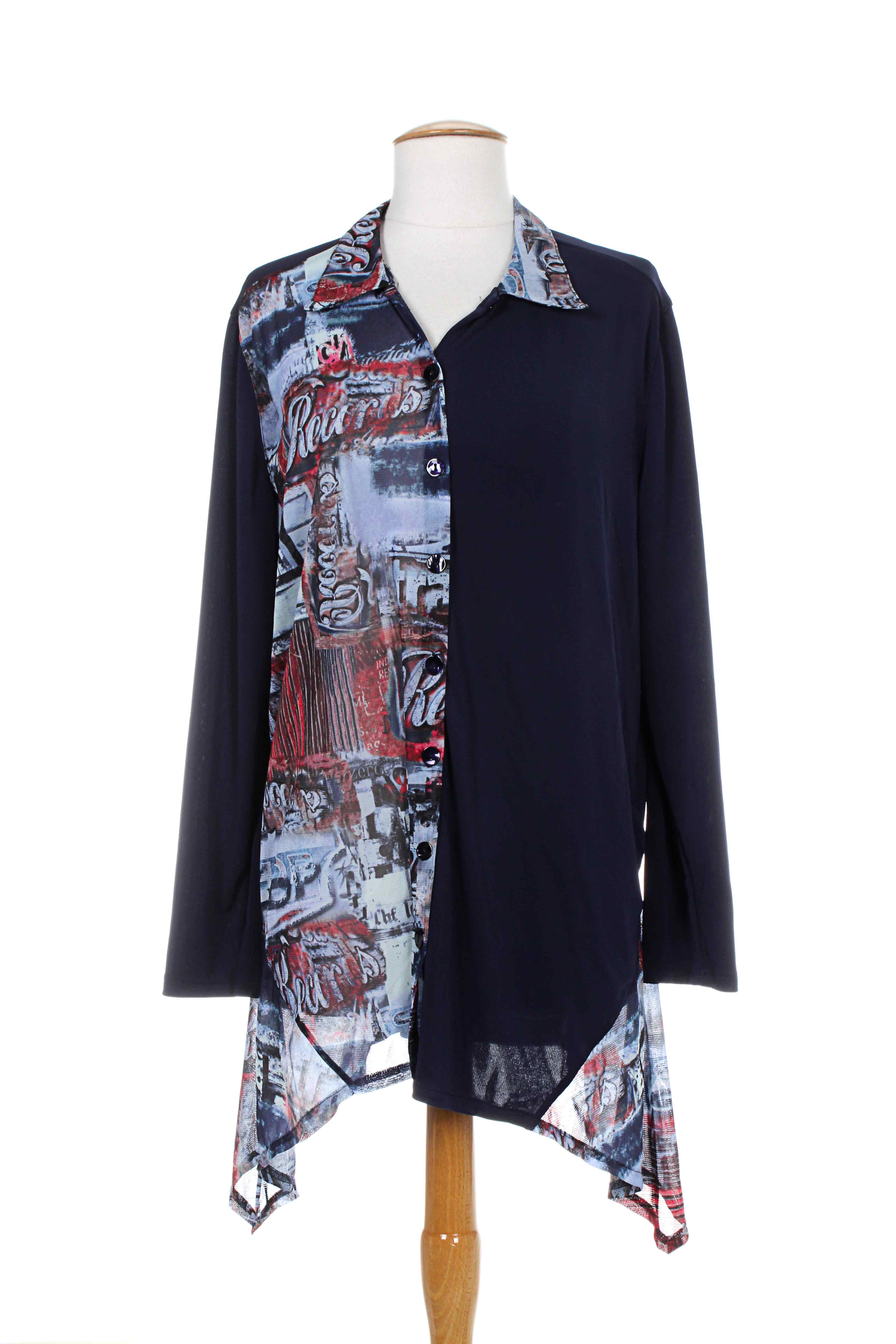 Elie Bonnie Tuniquemanchelongue Femme couleur bleu