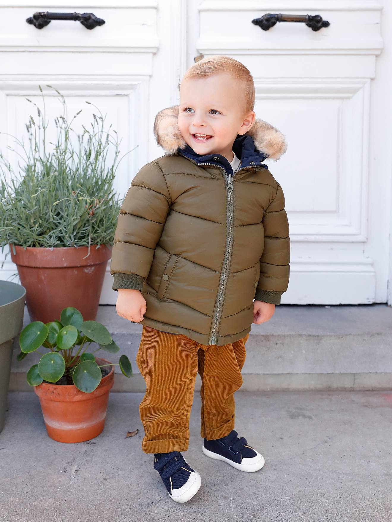 Vertbaudet Baby Wende-Jacke mit Recyclingmaterial - nachtblau