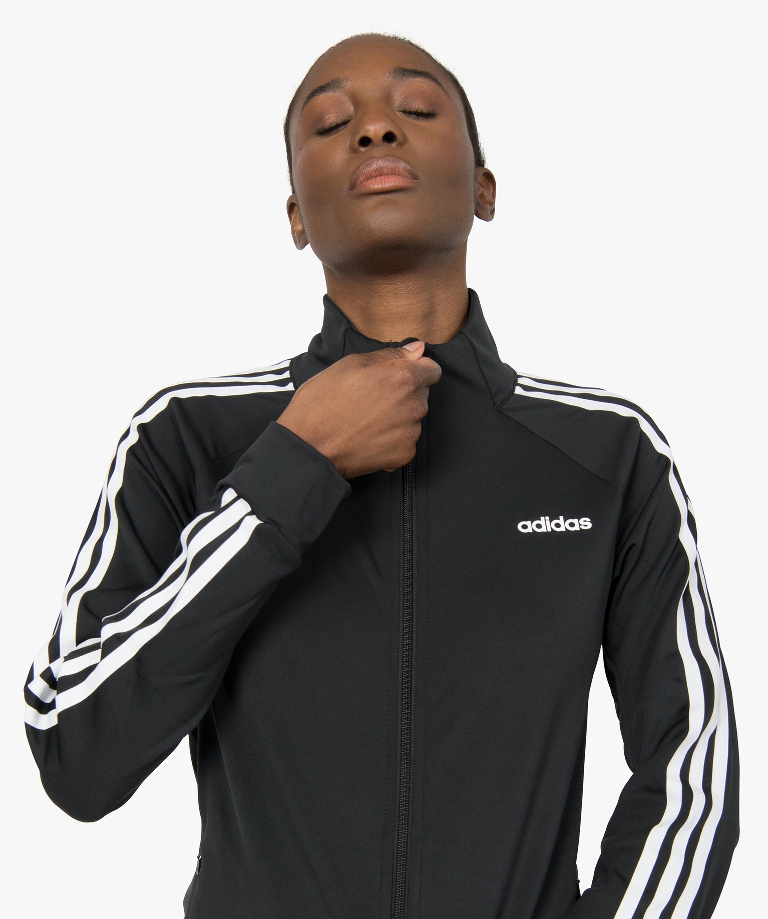 Sweat femme avec fermeture zippée - Adidas noir | GEMO
