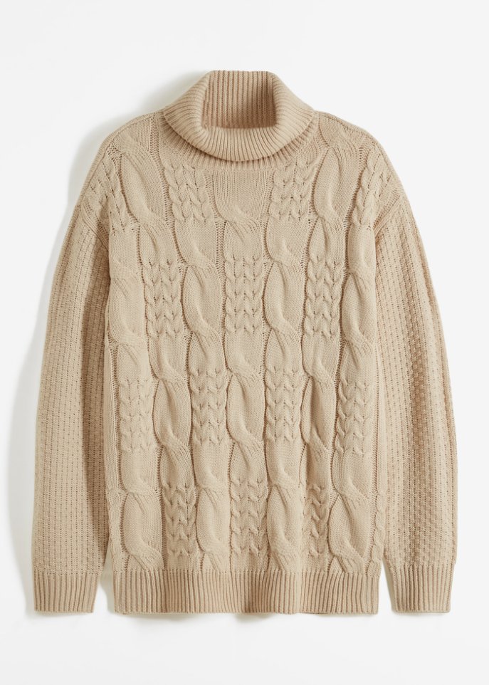 Rollkragenpullover, Loose Fit