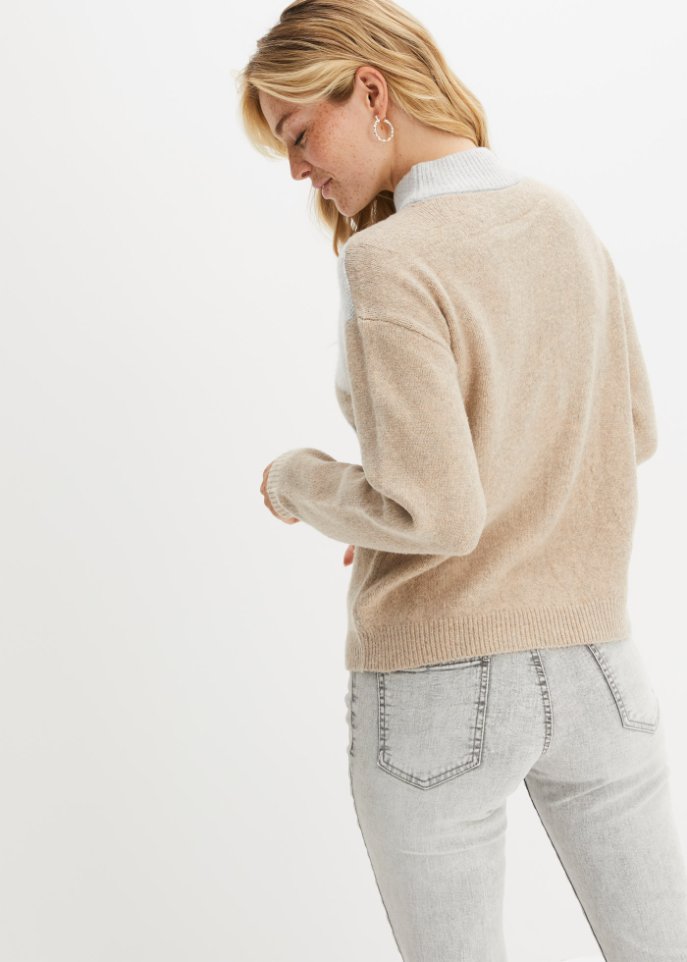 Pullover mit Colorblocking