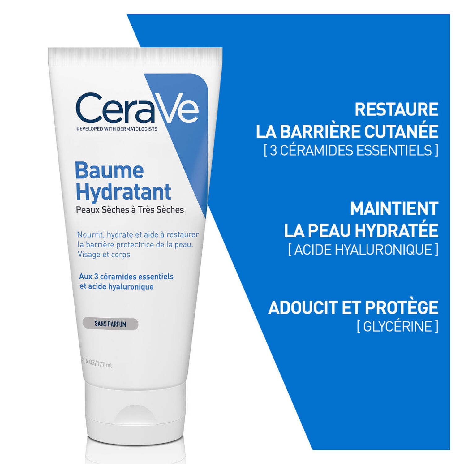 Cerave Baume Hydratant Peau Sèche à Très Sèche