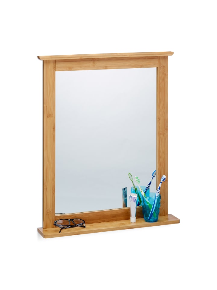 relaxdays Wandspiegel in Natur - (B)56 x (H)68 x (T)9,5 cm günstig kaufen onesize