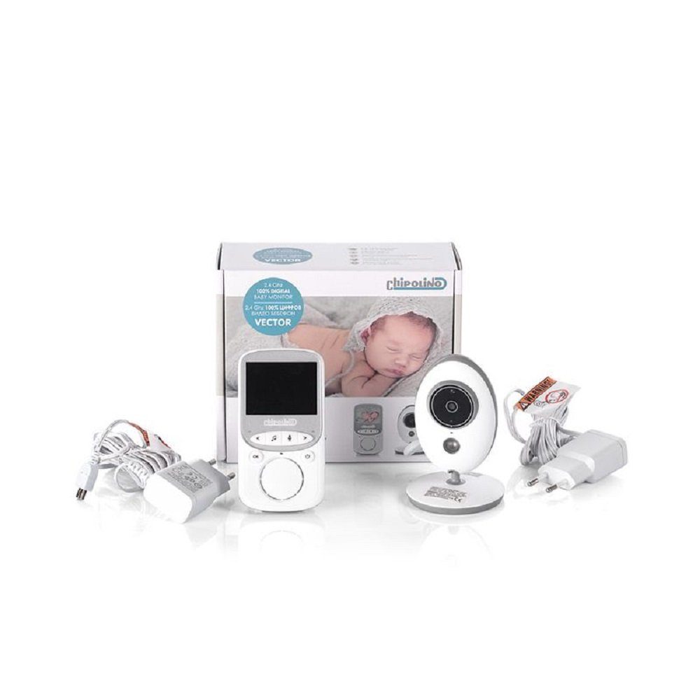 Chipolino Video-Babyphone Babyphone Vector mit Kamera, mit Kamera Farbdisplay Nachtsicht Temperaturanzeige