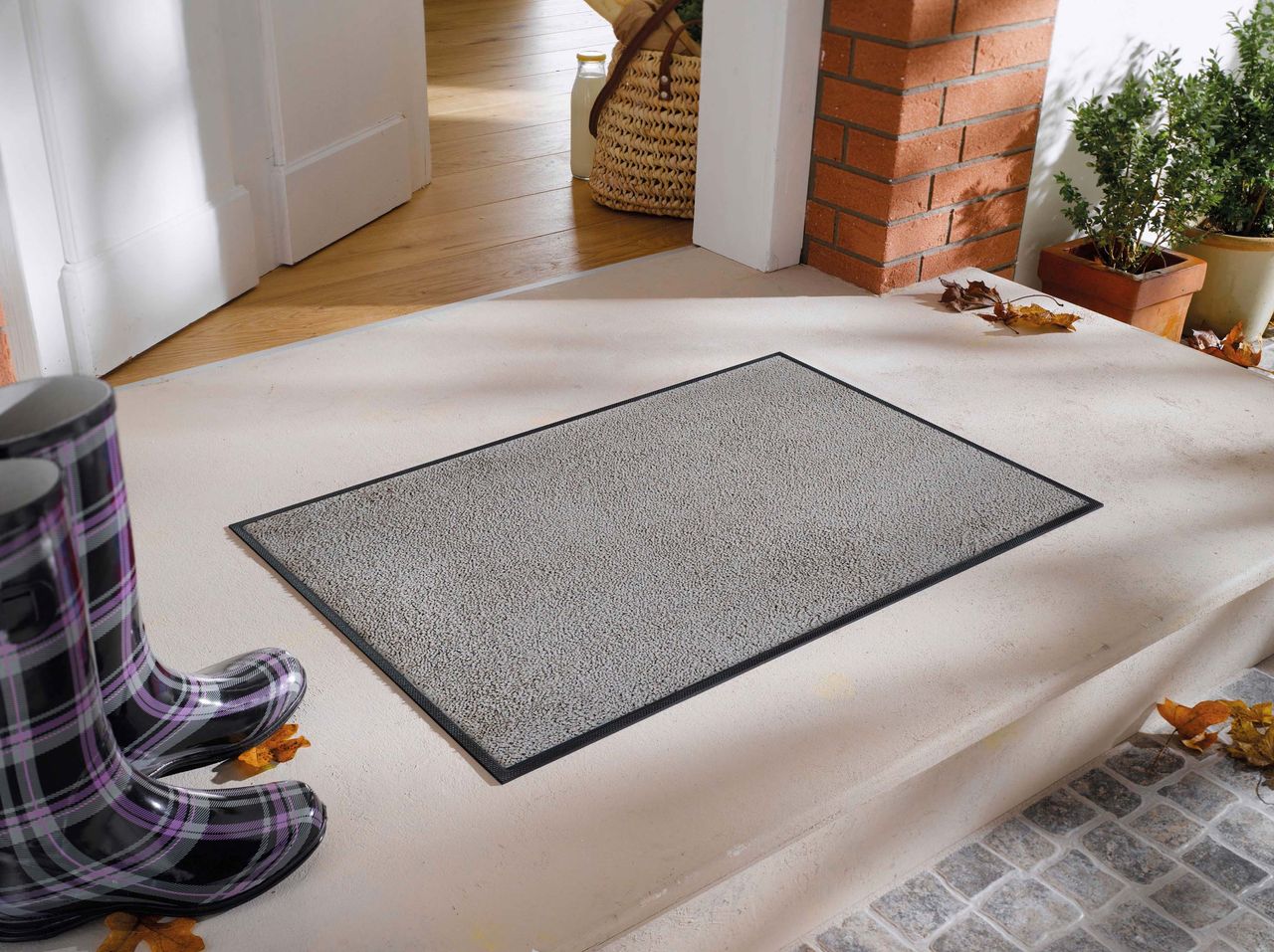 Fuma Rutschfeste Fußmatte Cool Grey 90 x 60 cm