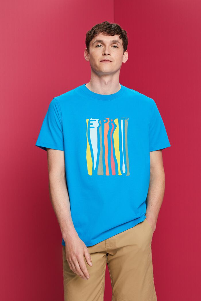 Bedrucktes Jersey-T-Shirt, 100 % Baumwolle