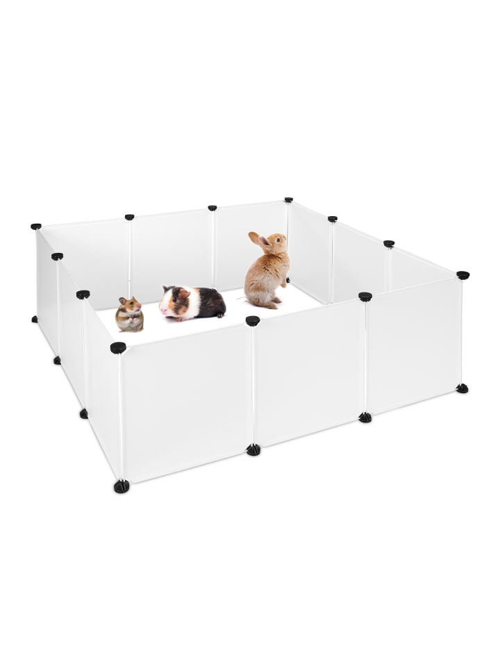 relaxdays Freilaufgehege in Weiß - (B)110 x (H)47 x (T)110 cm günstig kaufen onesize