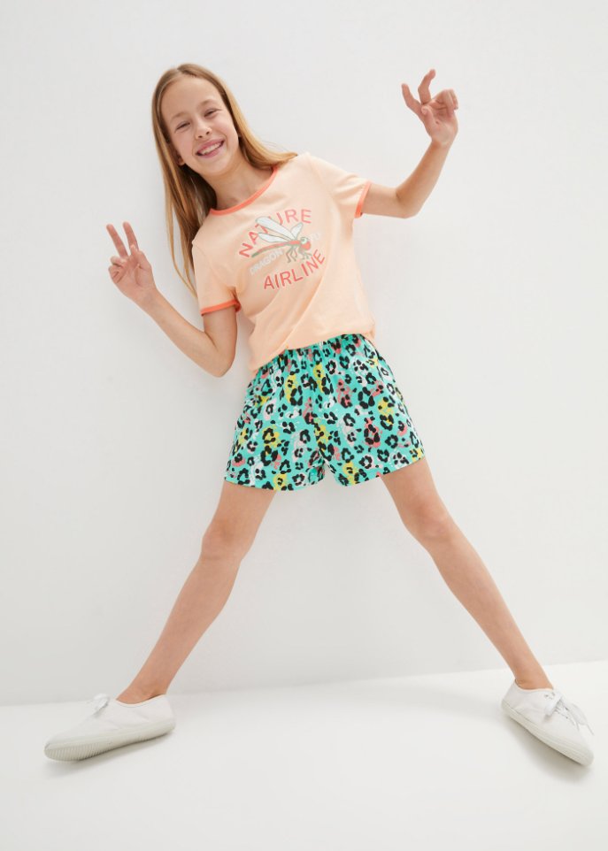 Mädchen Shorts mit Animalprint