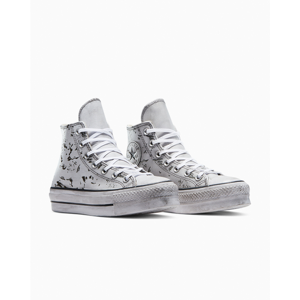 Converse Chuck Taylor All Star Lift Platform Laser Leather A08777C / weiss