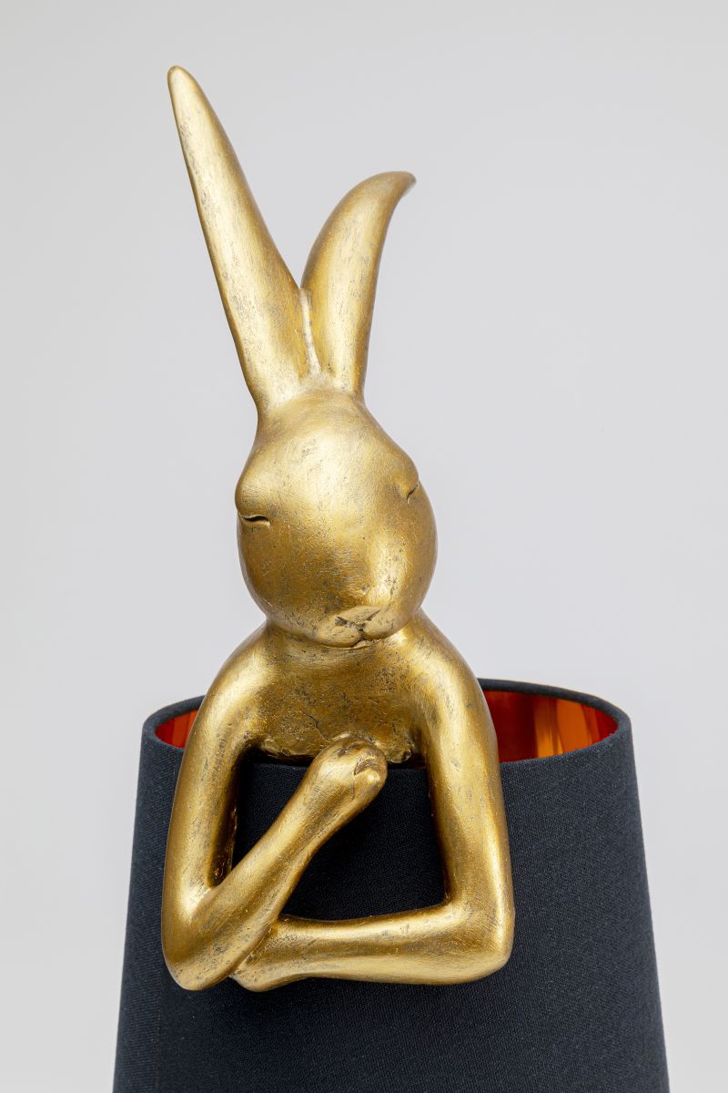 KARE Tischleuchte Animal Rabbit Schwarz Gold