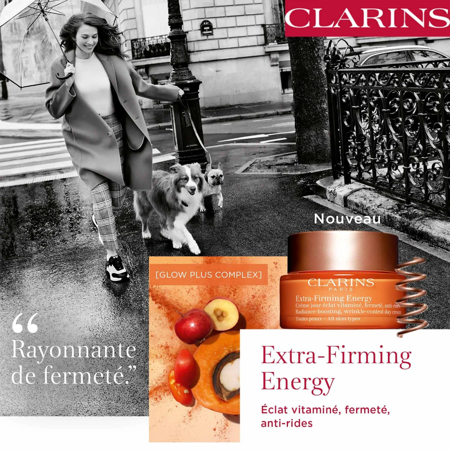 Clarins Energy, crema giorno arricchita con vitamine, rassodante, antirughe - Per tutti i tipi di pelle