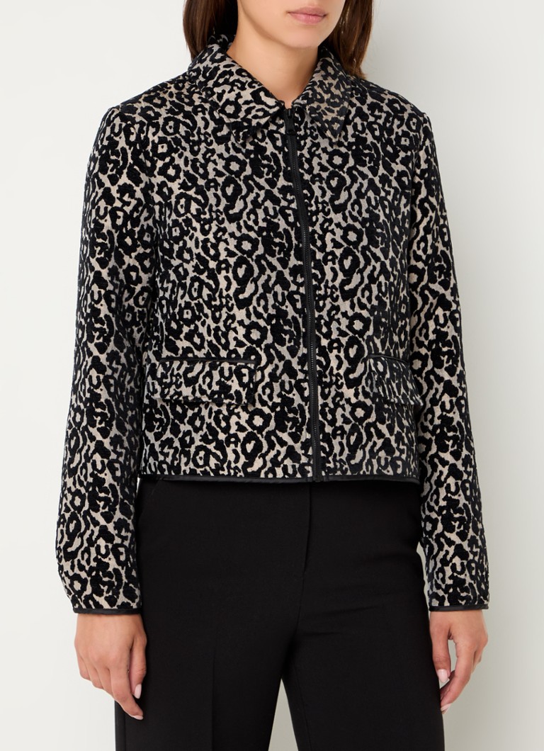 Gerry Weber jacket with leopard print and flap pockets