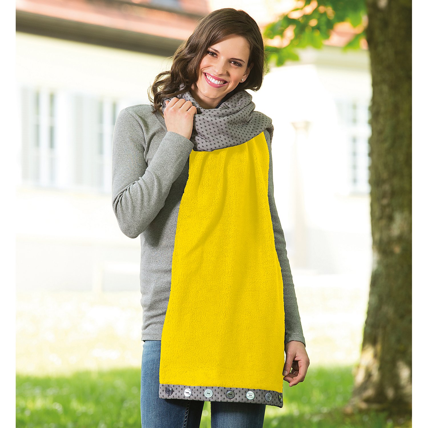 Fleecestoff, zitrone