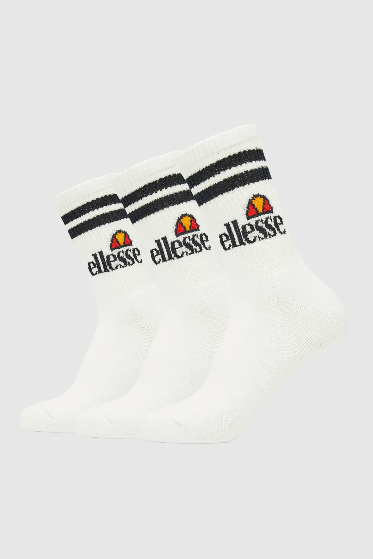Ellesse  Unisex Sportsocken PULLO, 3 Paar - Tennissocken, Crew Socken, Logo
