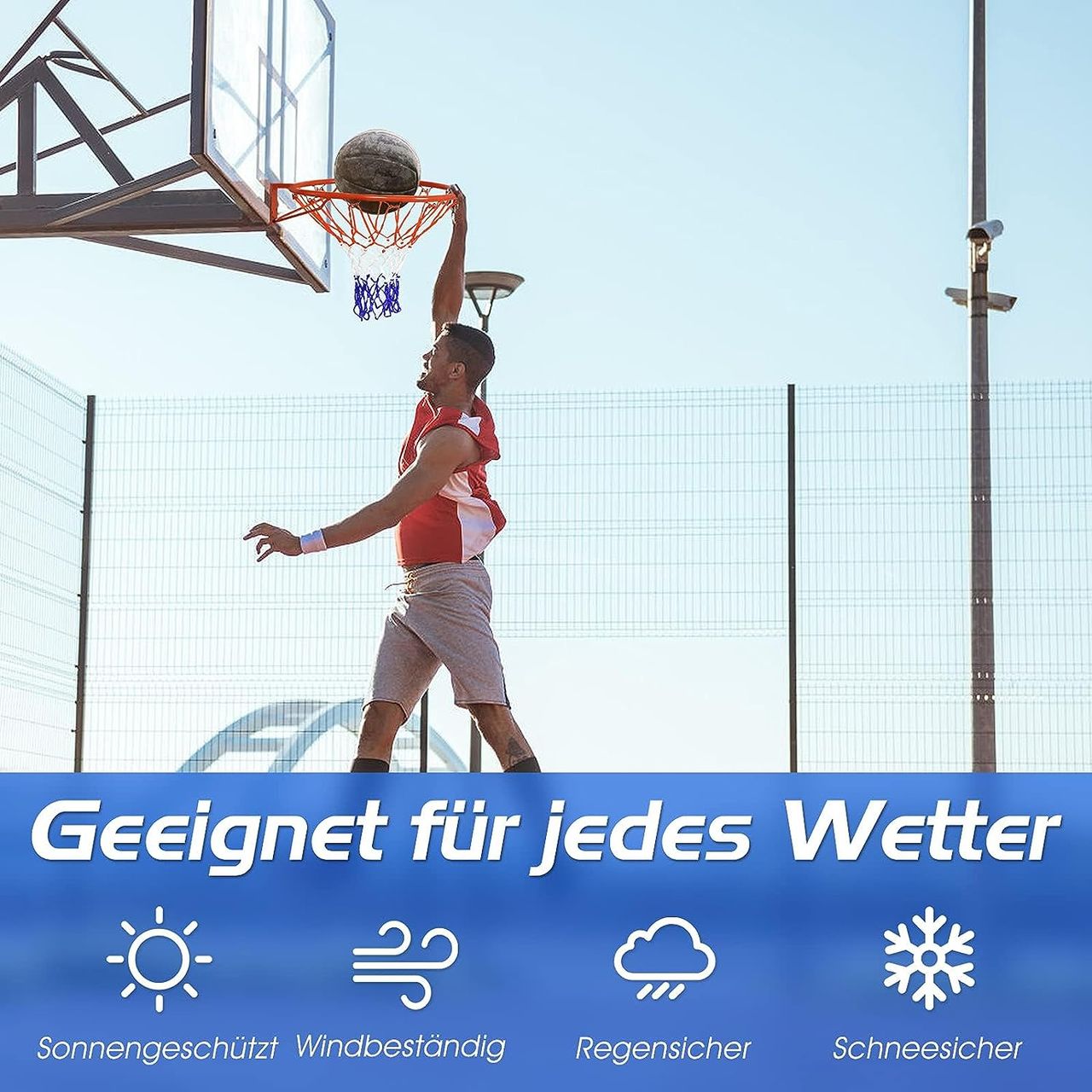 Costway Ø 45 cm Basketballring mit Netz