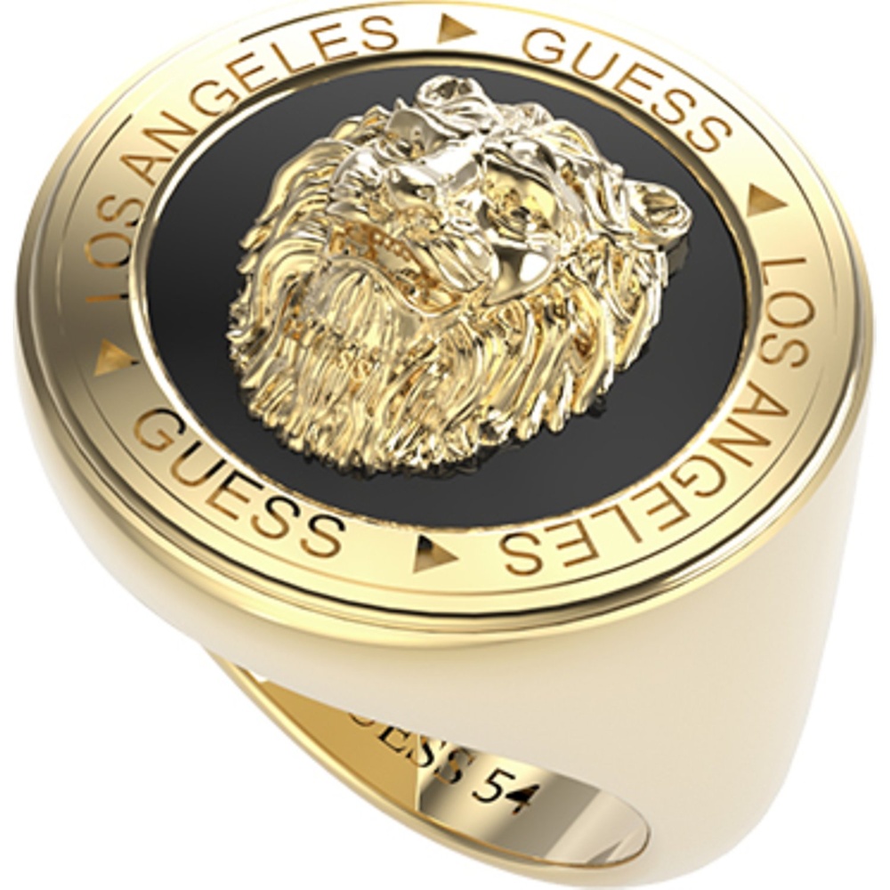 Guess Bague pour hommes Acier inoxydable or Bague