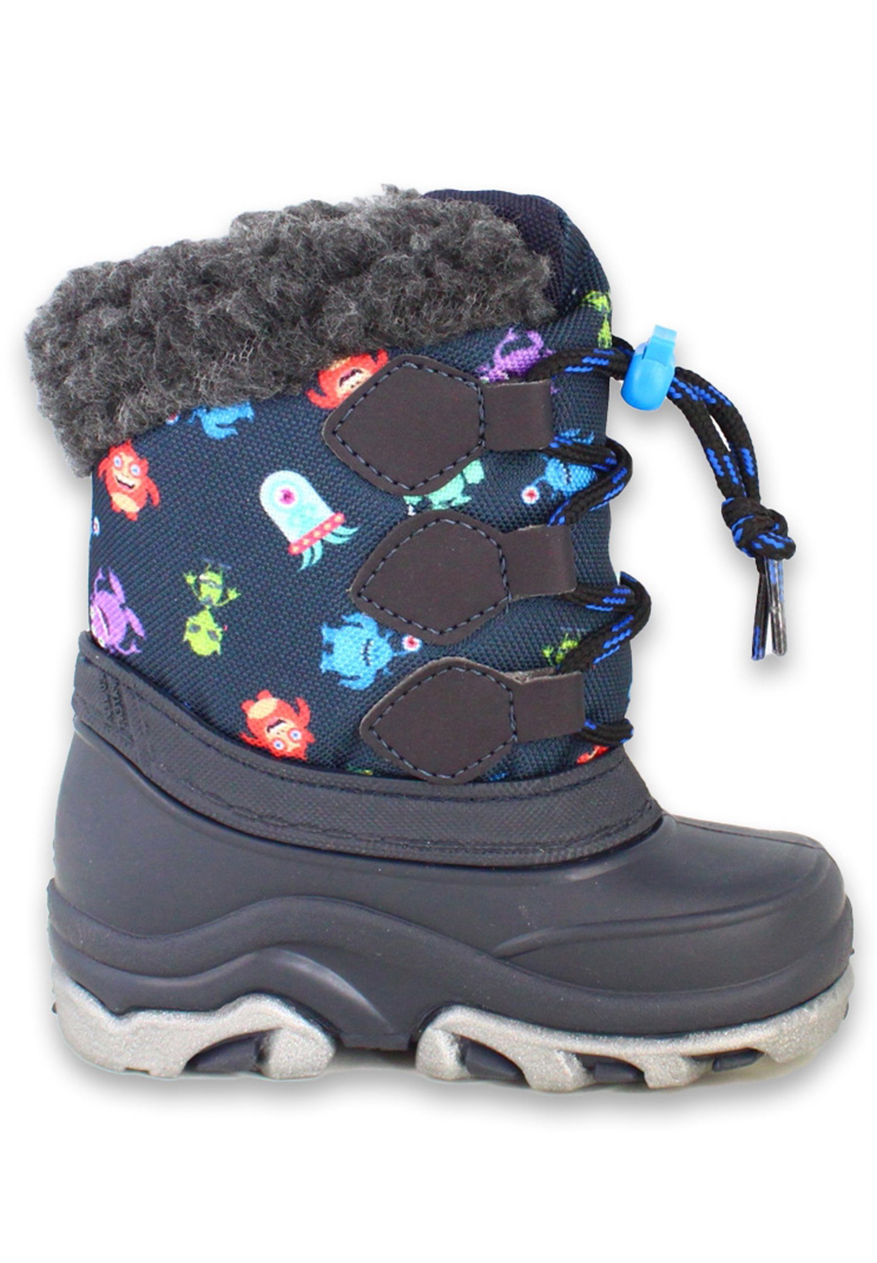 Beck Wintermoster, Kurzschaft- Winterstiefel (für Jungs, für warme Füße bei Kälte und Schnee) mit Schnellschnürung, kuscheliges Warmfutter