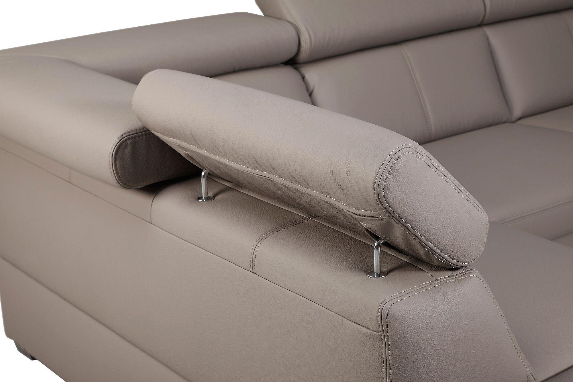 exxpo - sofa fashion Ecksofa Salerno, inklusive Kopfteil- und Armteilverstellung, wahlweise mit Bettfunktion