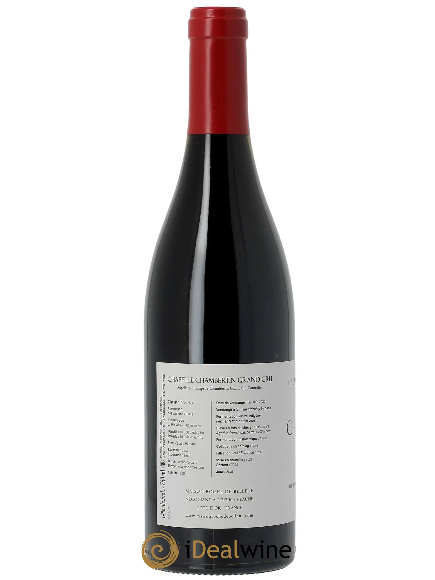 Chapelle-Chambertin Grand Cru Maison Roche de Bellene  2020 - Lot de 1 Bouteille