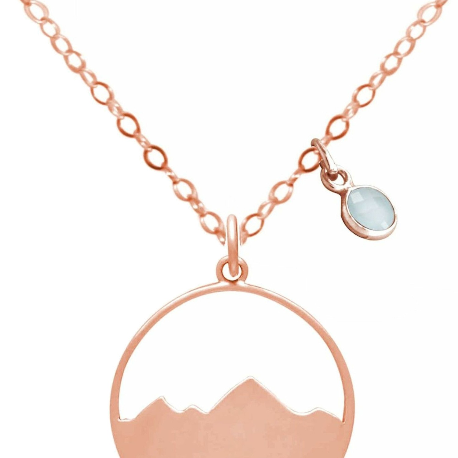 Kette mit Anhänger 'Alpin Berge Chalcedon'