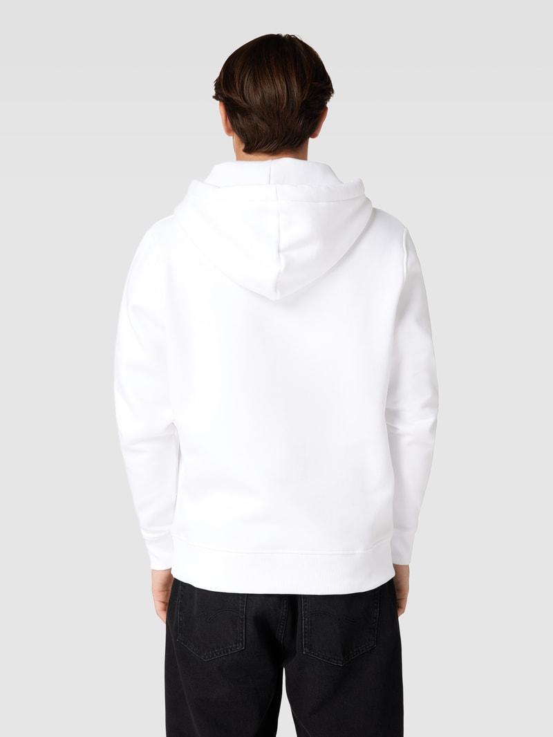 Hoodie mit Label-Print in weiß