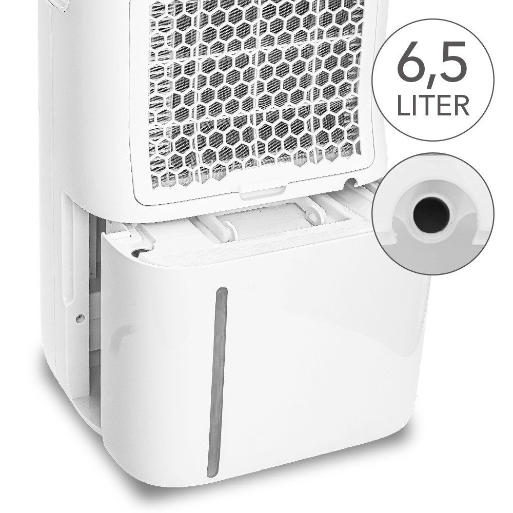 TROTEC Luftentfeuchter TTK 70 HEPA, für 125 m³ Räume, Entfeuchtung 24,00 l/Tag, Tank 6,50 l, Entfeuchtungsautomatik mit Zielwertvorwahl zwischen 30 und 80 %