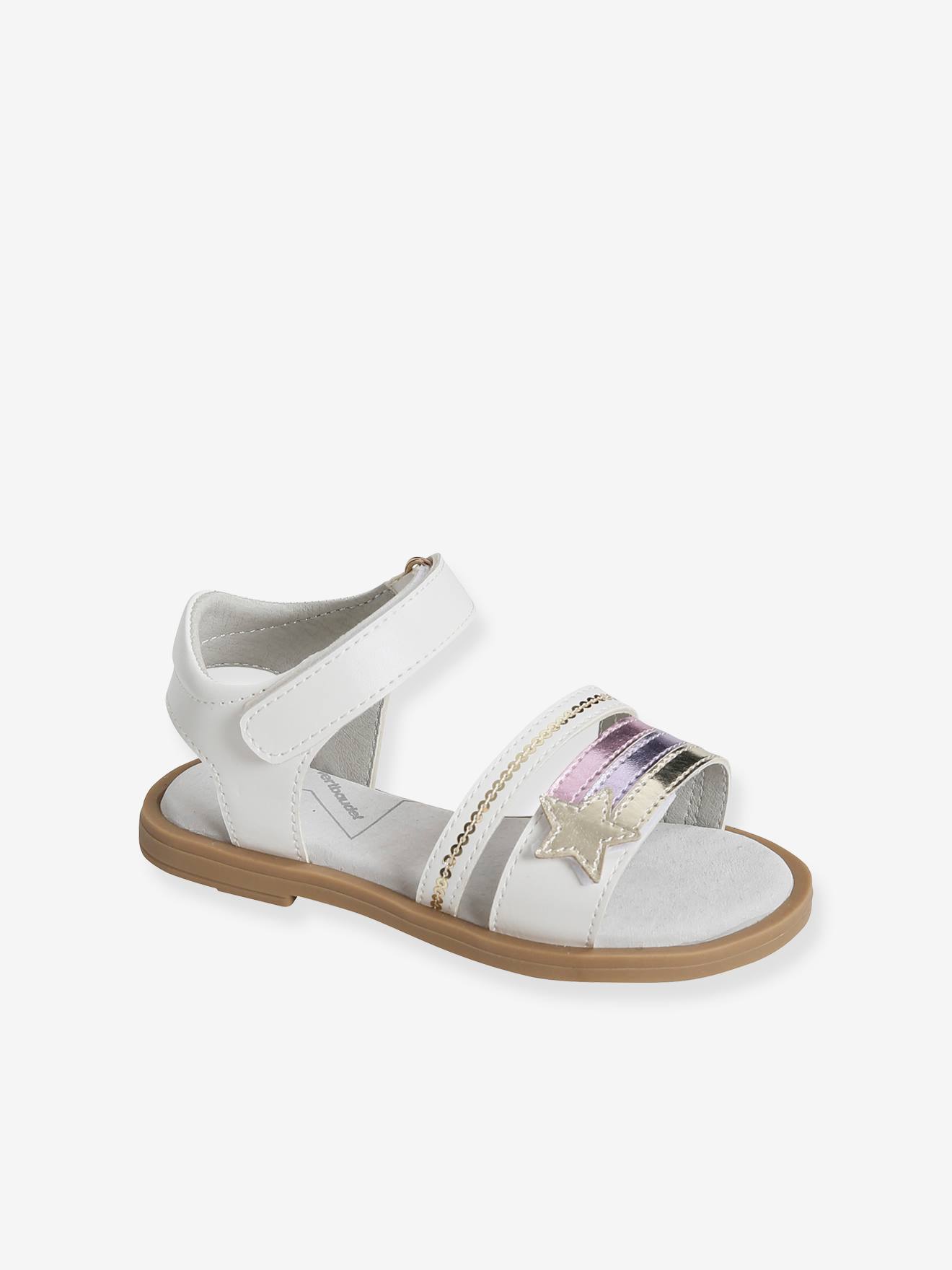 Sandales scratchées fille collection maternelle blanc