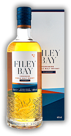 Filey Bay Single Malt Whisky Flagship Filey Bay Single Malt Whisky Flagship Das Herzstück von Spirit of Yorkshire. 0,7	 Liter - Vol 46%