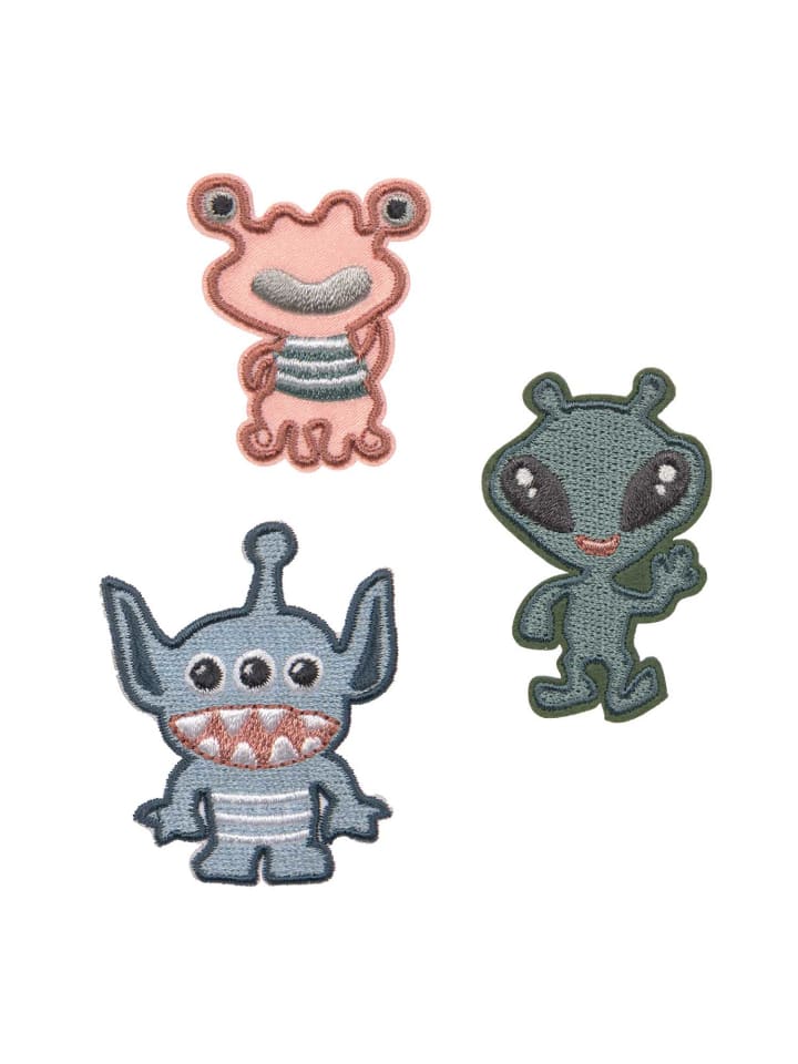 Lässig Lässig Textil-Sticker (3 Stk) - Schul Set Unique, Stick on Monster günstig kaufen onesize
