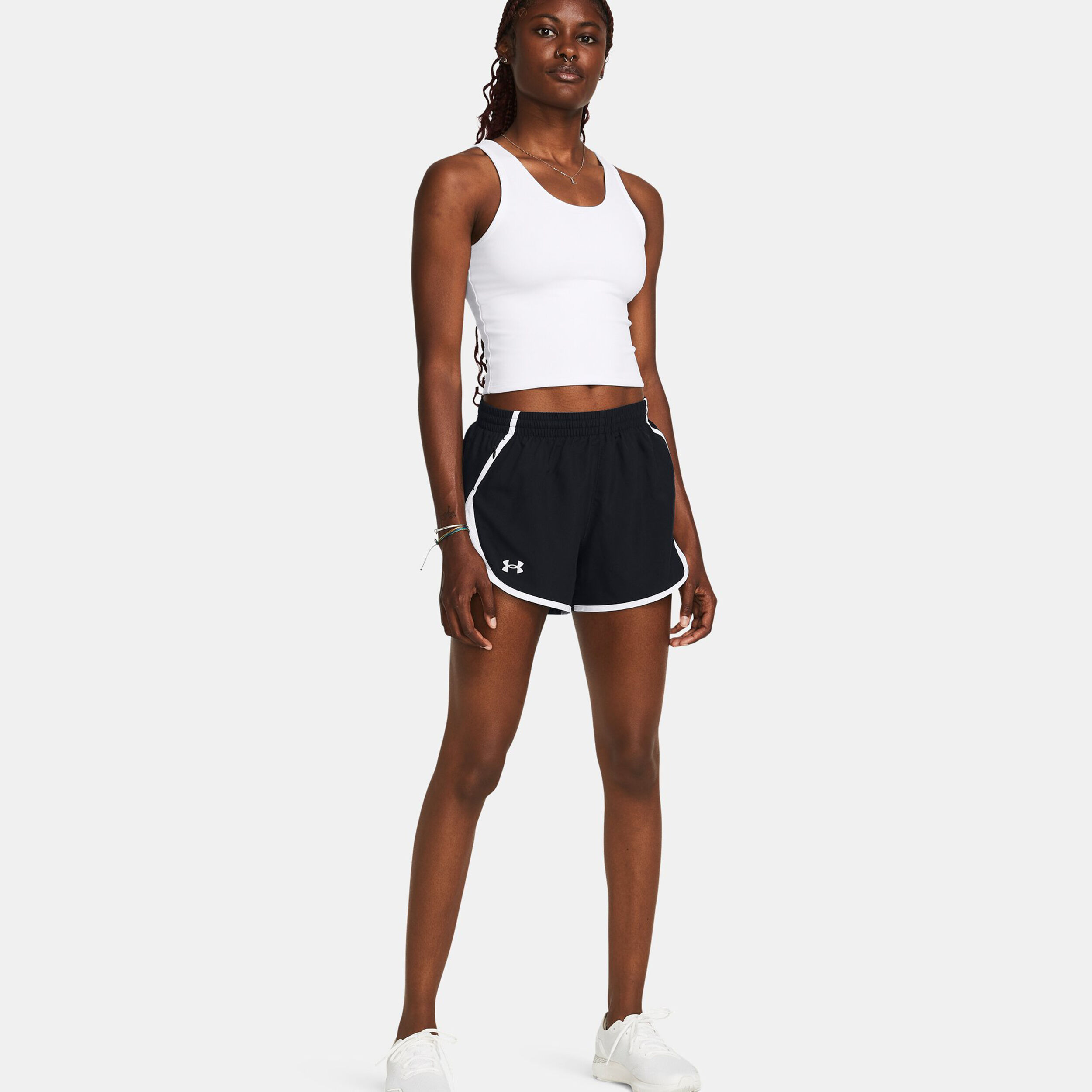 Fly By Shorts Damen - Schwarz, Weiß