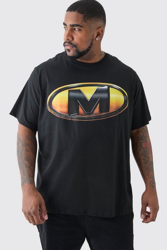 Plus T-Shirt mit M Logo-Print