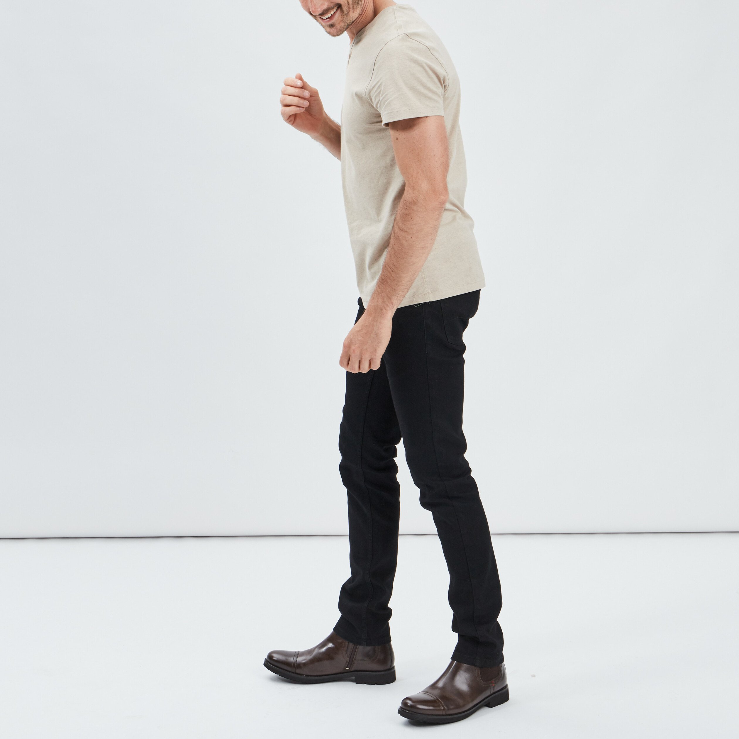 Jeans coupe skinny noir homme | La Halle