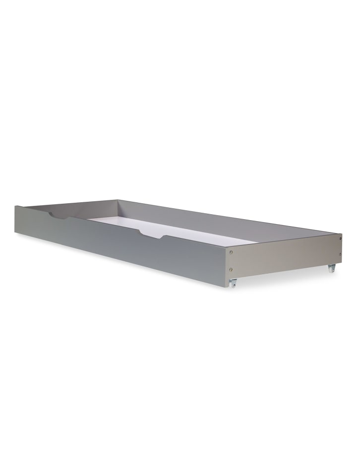 Homestyle4u Holzbett 140x200 mit Lattenrost und Bettkasten in Grau günstig kaufen 140 x 200 cm