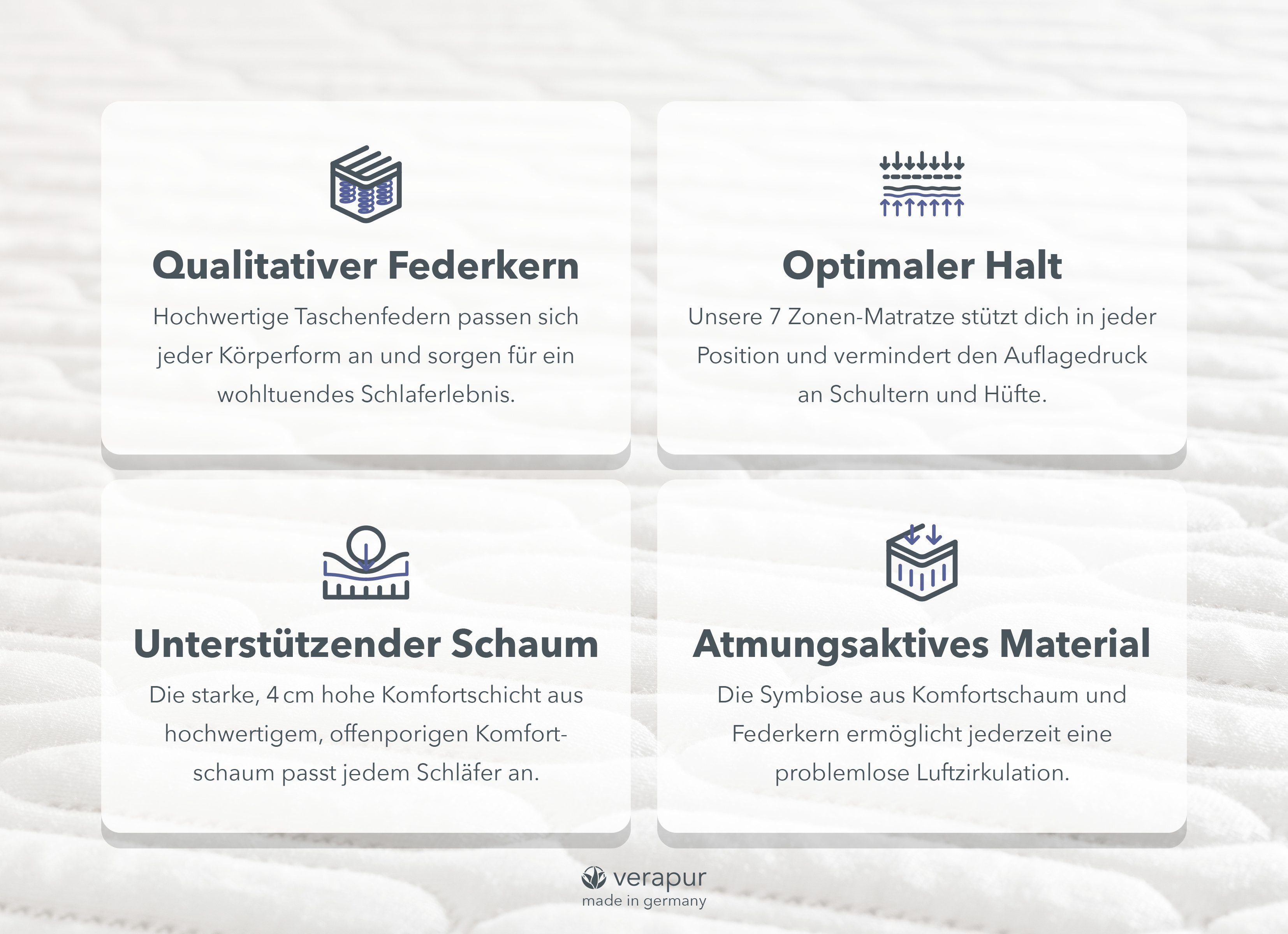 Taschenfederkernmatratze King Ortho Luxe Hypersoft, verapur, 30 cm hoch, Partnermatratze, für verstellbare Lattenroste
