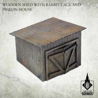 Poland 1939 Wooden Shed with Rabbit Cage and Pigeon House